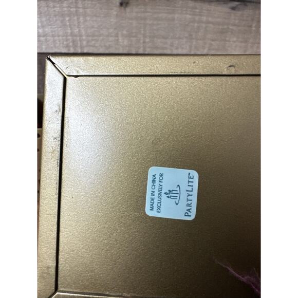 Set of 2 PartyLite SOUTHWEST Holiday Square TealIght Candle Holder Stained Glass - Picture 6 of 6